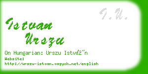 istvan urszu business card